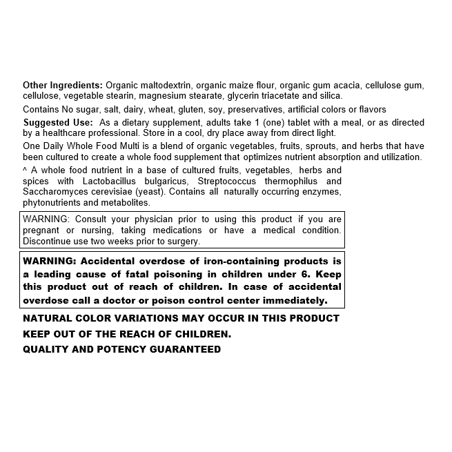 Raw Plant Based Superfood Vitamin 60 tablets